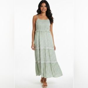 Universal Thread Green Flower Sun Dress
